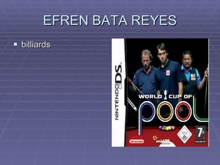 EFREN BATA REYES billiards 