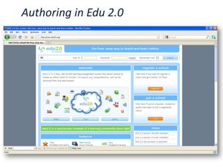 Authoring in Edu 2.0