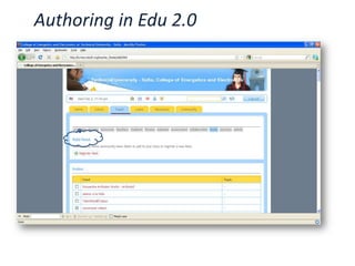 Authoring in Edu 2.0
