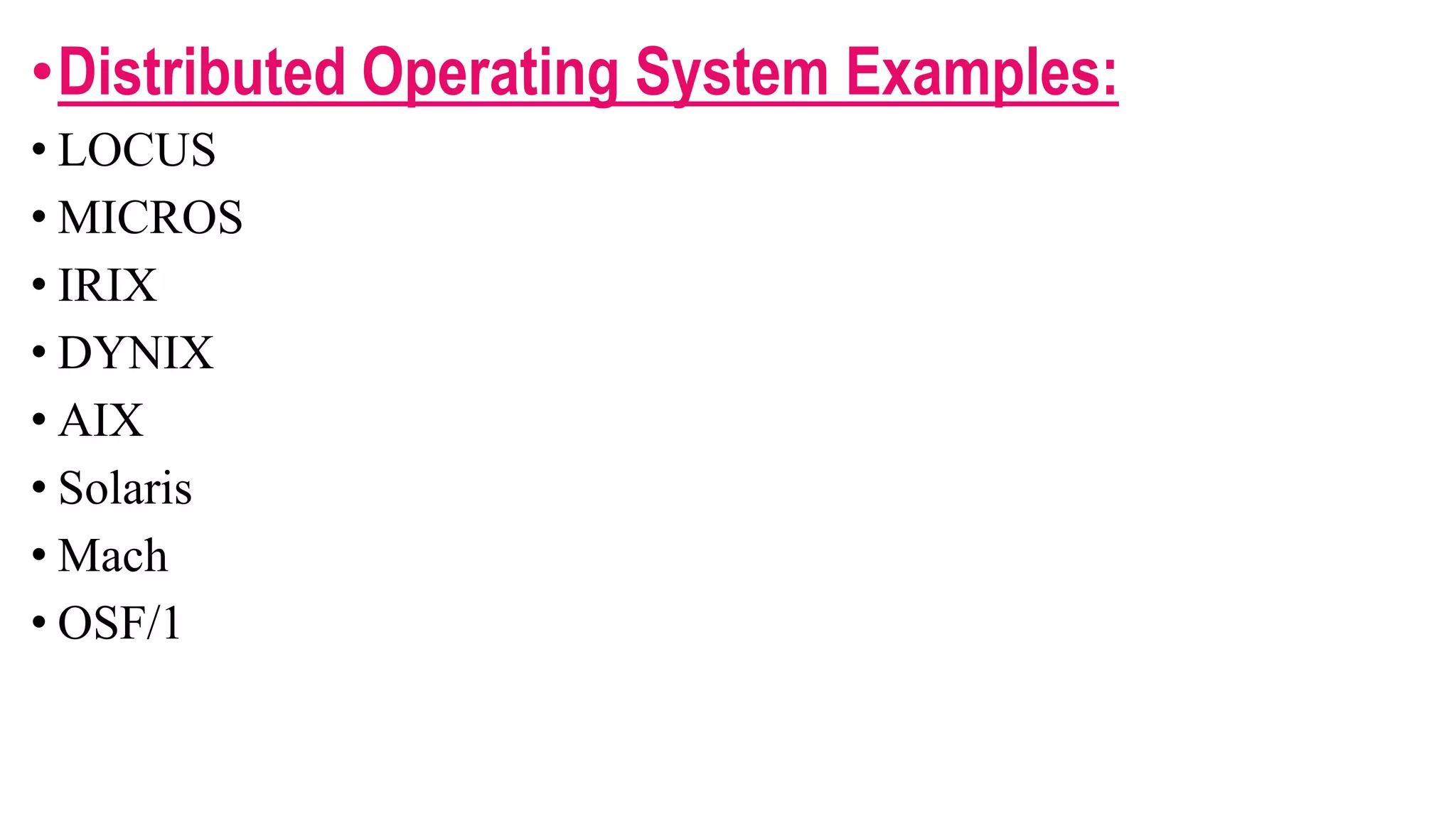 Operating System-Types-Examples-Advantages & disadvantages | PPTX