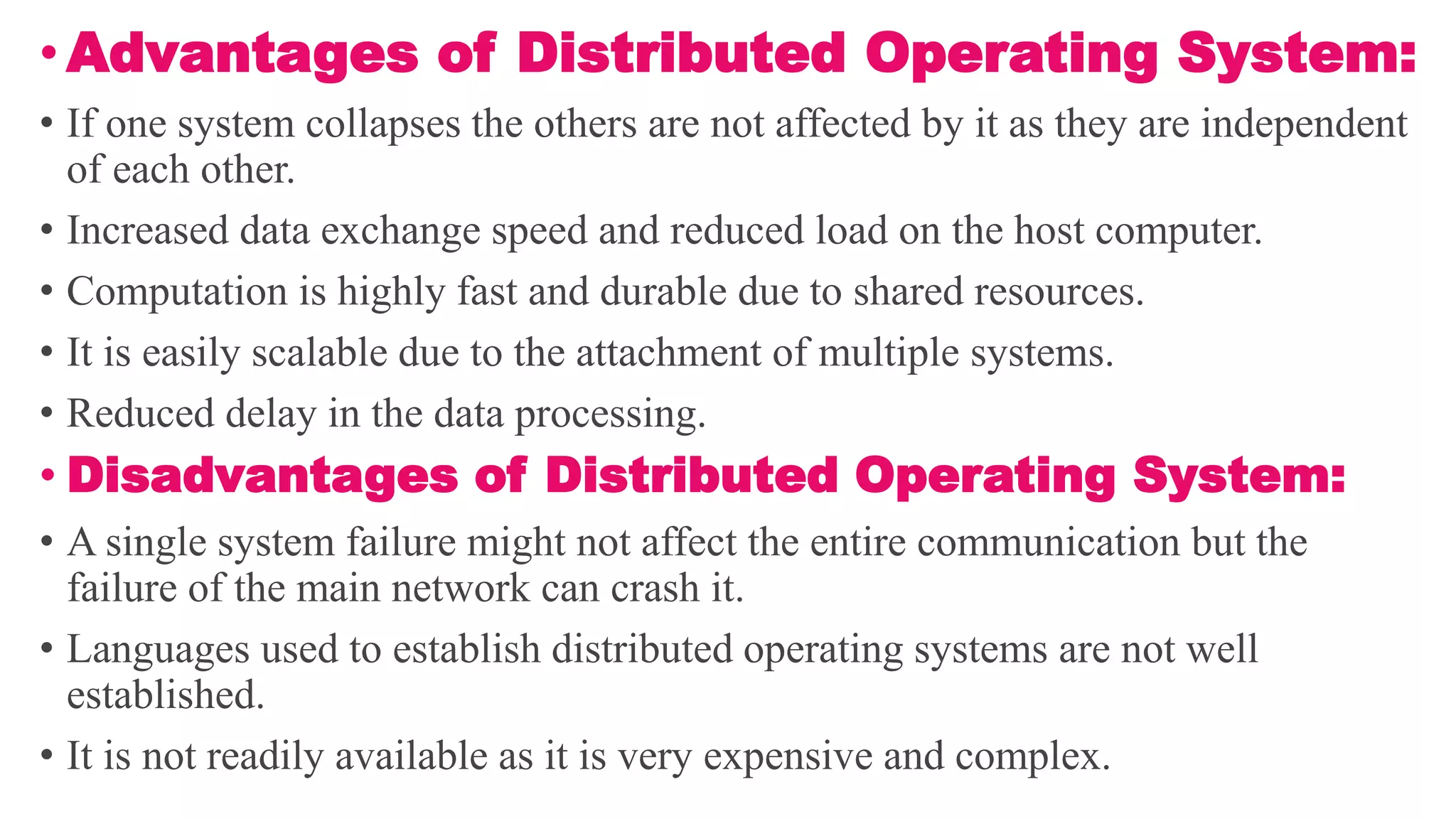 Operating System-Types-Examples-Advantages & disadvantages | PPTX ...