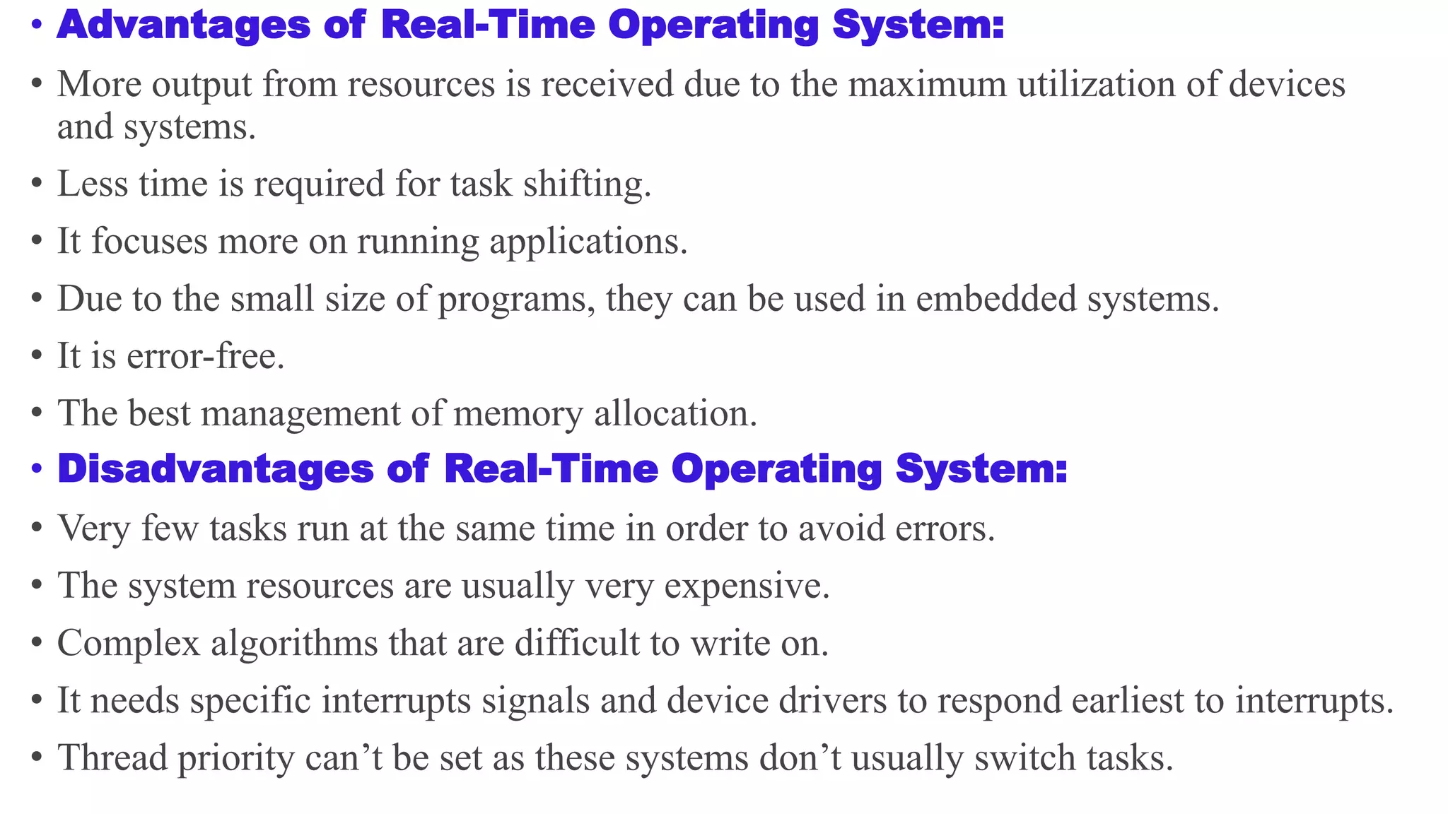 Operating System-Types-Examples-Advantages & disadvantages | PPTX ...