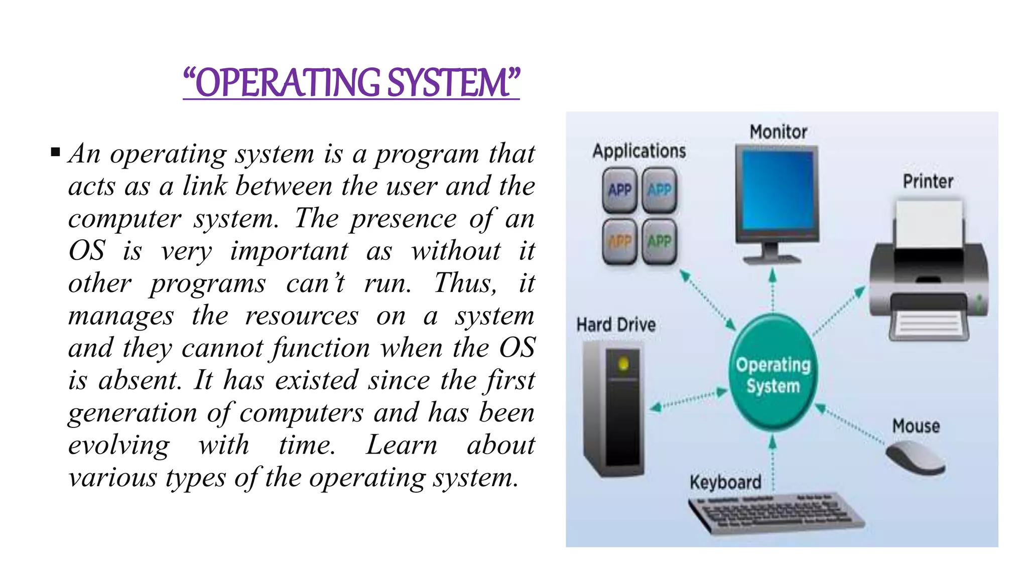 Operating System-Types-Examples-Advantages & disadvantages | PPTX ...