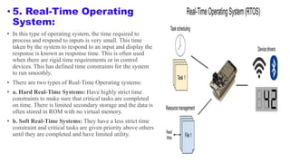 Operating System-Types-Examples-Advantages & disadvantages | PPTX