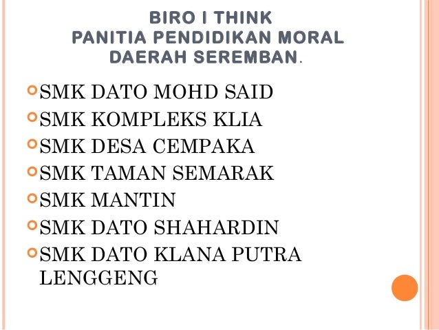 Presentation i think p.moral daerah sban