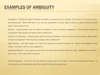 Ambiguity Examples In Literature
