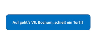 Auf geht‘s VfL Bochum, schieß ein Tor!!!
 