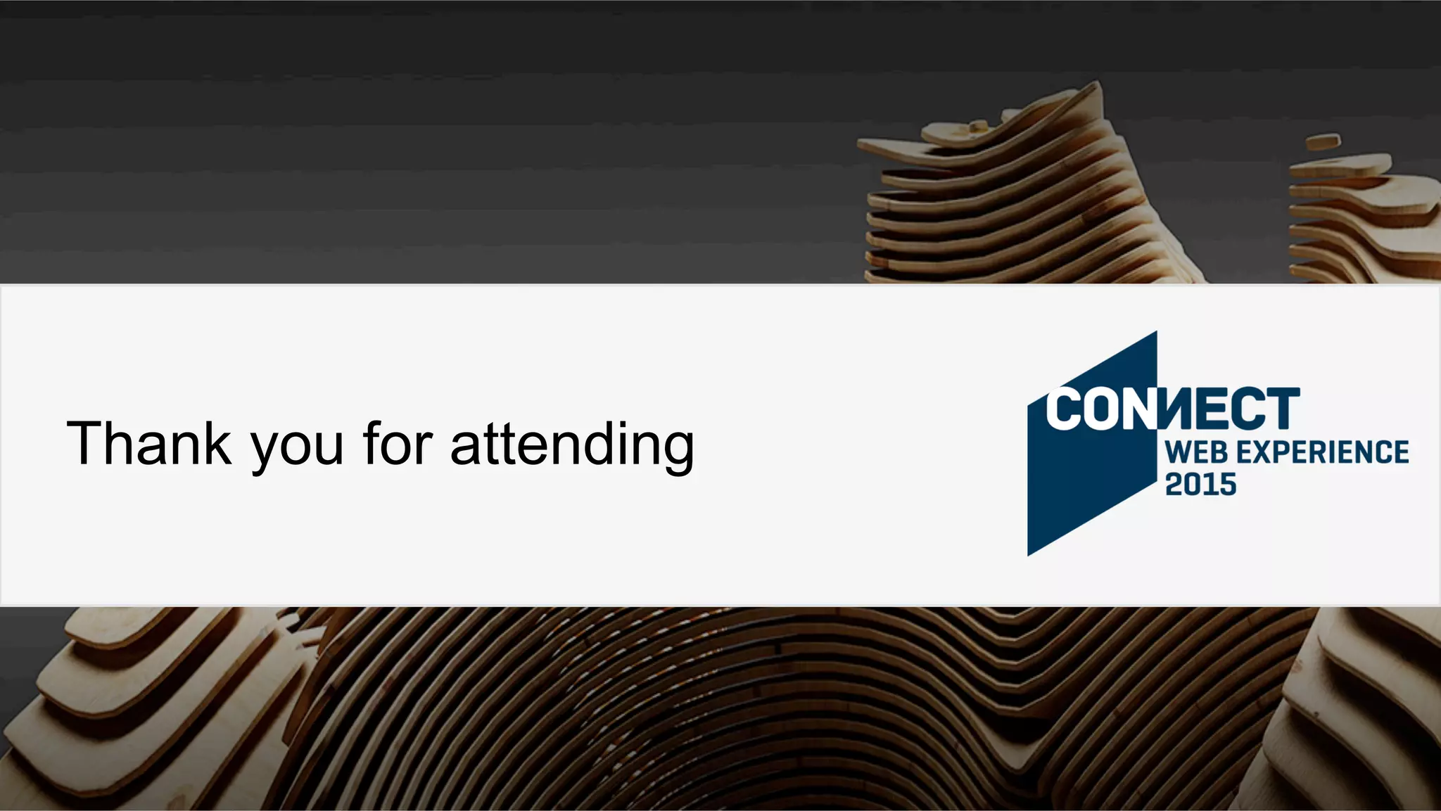 Thank you for attending
 