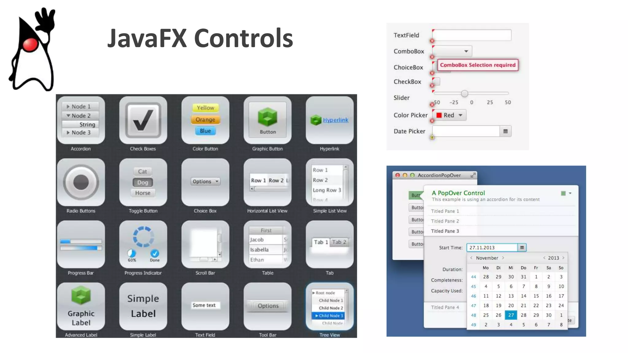 JavaFX Controls
 