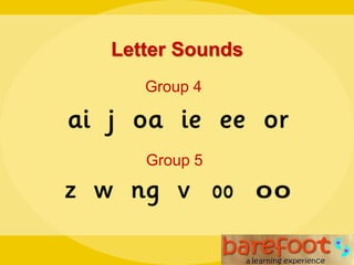 Letter Sounds
Group 4
Group 5
 