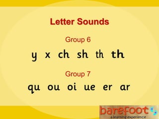 Letter Sounds
Group 6
Group 7
 