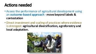 Towards an evidence-based approach to agroecology and climate change adaptation and mitigation in low- and middle-income countries: A rapid evidence review