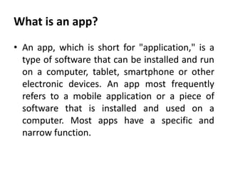 Gadget and apps in computing | PPTX
