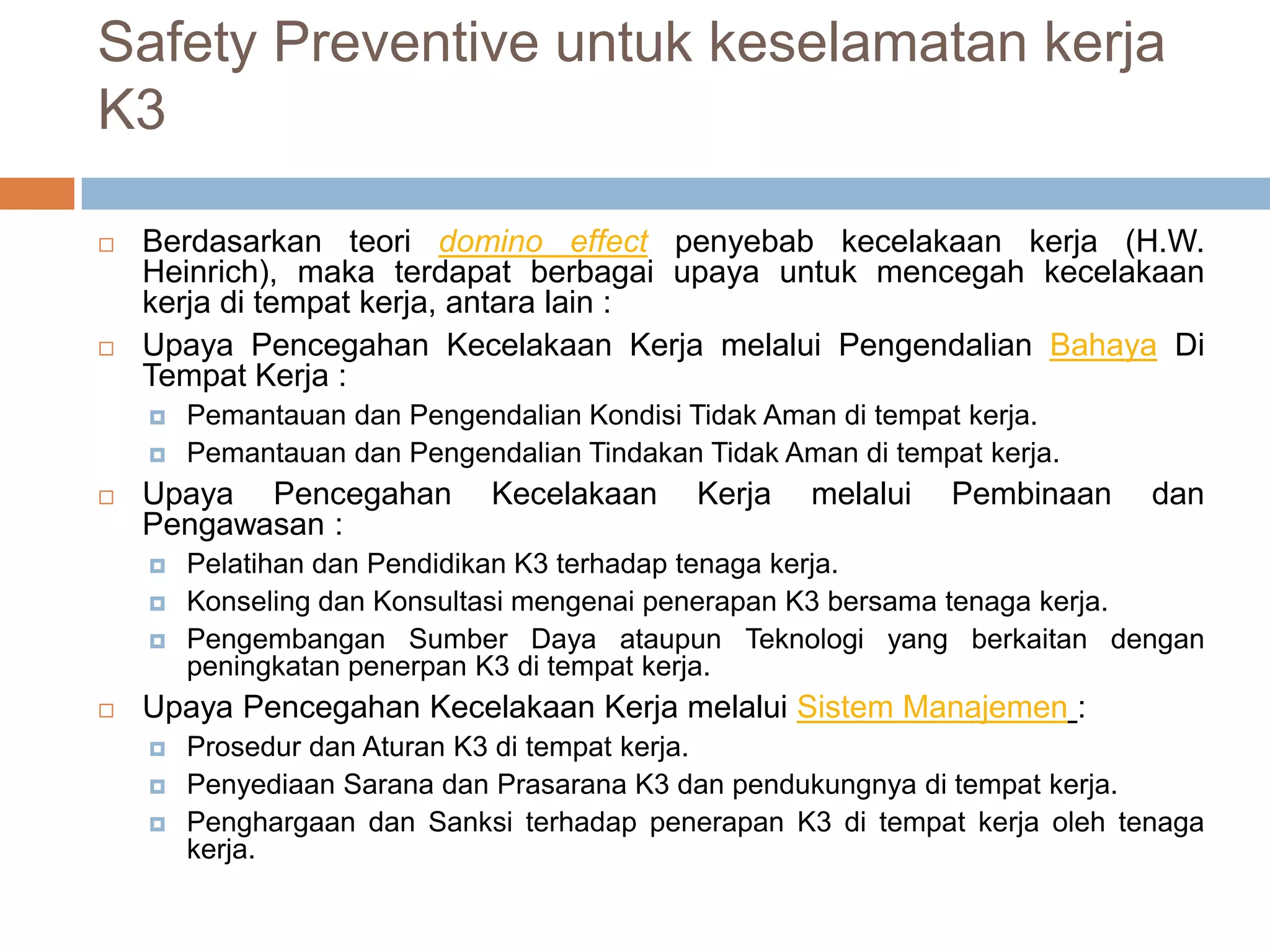 Presentation K3 ( PPT Kesehatan Keselamatan Kerja ) | PPTX