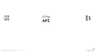 The future of digital marketing. London, Poland, Copenhagen.
© 08/07/2015 Page 4
JCR
API
Sling
API
AEM
API
 