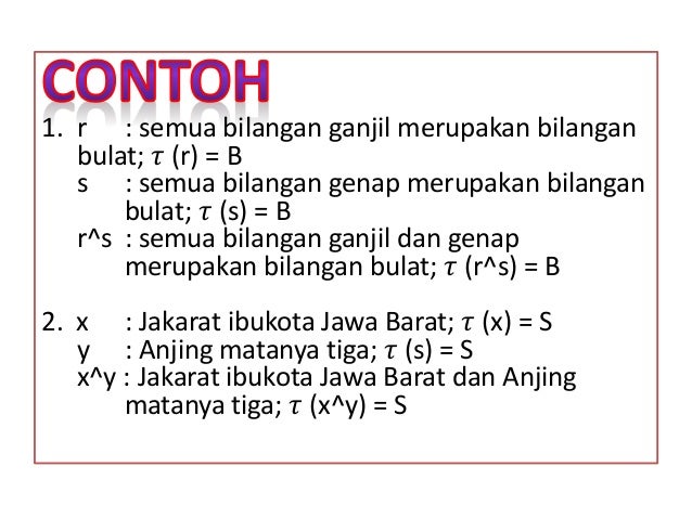 Operasi Negasi Konjungsi Dan Disjungsi