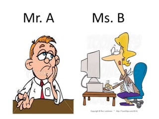 Mr. A Ms. B 
 