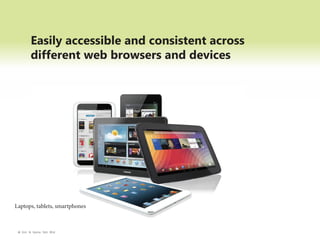 Easily accessible and consistent across
different web browsers and devices

Laptops, tablets, smartphones

© Kim & Kerrie Sdn Bhd

 