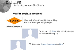 DigitalPR- the key to your user friendly web