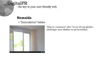 DigitalPR- the key to your user friendly webHemsida Design