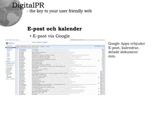  Google maps, Google kalendar