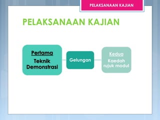 PELAKSANAAN KAJIAN
PELAKSANAAN KAJIAN
 