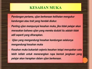 KR21 mengandaikansemua item dalamujianberkenaanmempunyaiaraskesukaran yang sama, inibermaknanilai p bagisetiap item adalahsama.