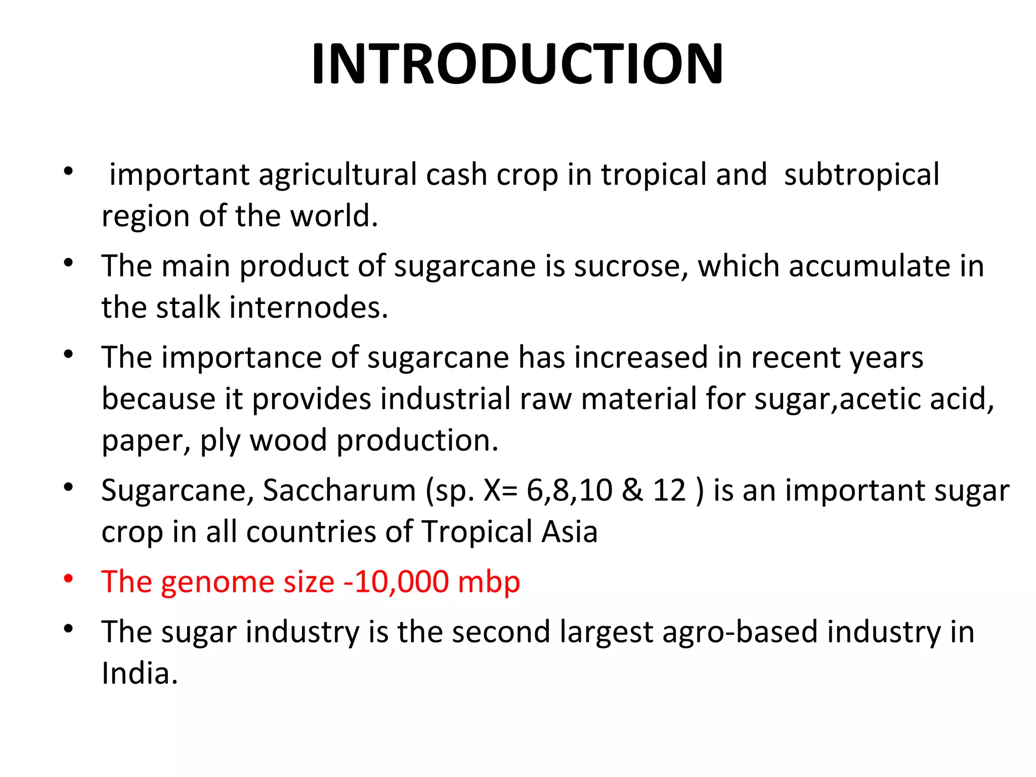 CURRENT STATUS AND FUTURE PROSPECTS OF SUGARCANE BREEDING | PPT