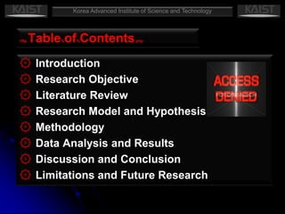 Korea Advanced Institute of Science and Technology//ftp.Table%of%Contents.phpIntroduction