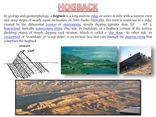 Homoclinal Ridge Examples Different Land forms | PPTX