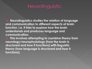 Presentation language and the brain | PPT