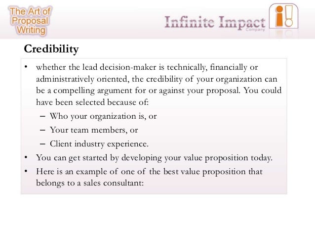 The Art of Proposal Writing