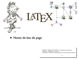 • Notes de bas de page
 