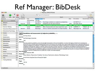 Ref Manager: BibDesk
 