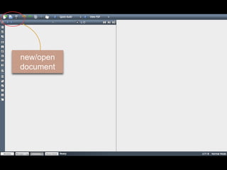 new/open 
document 
 