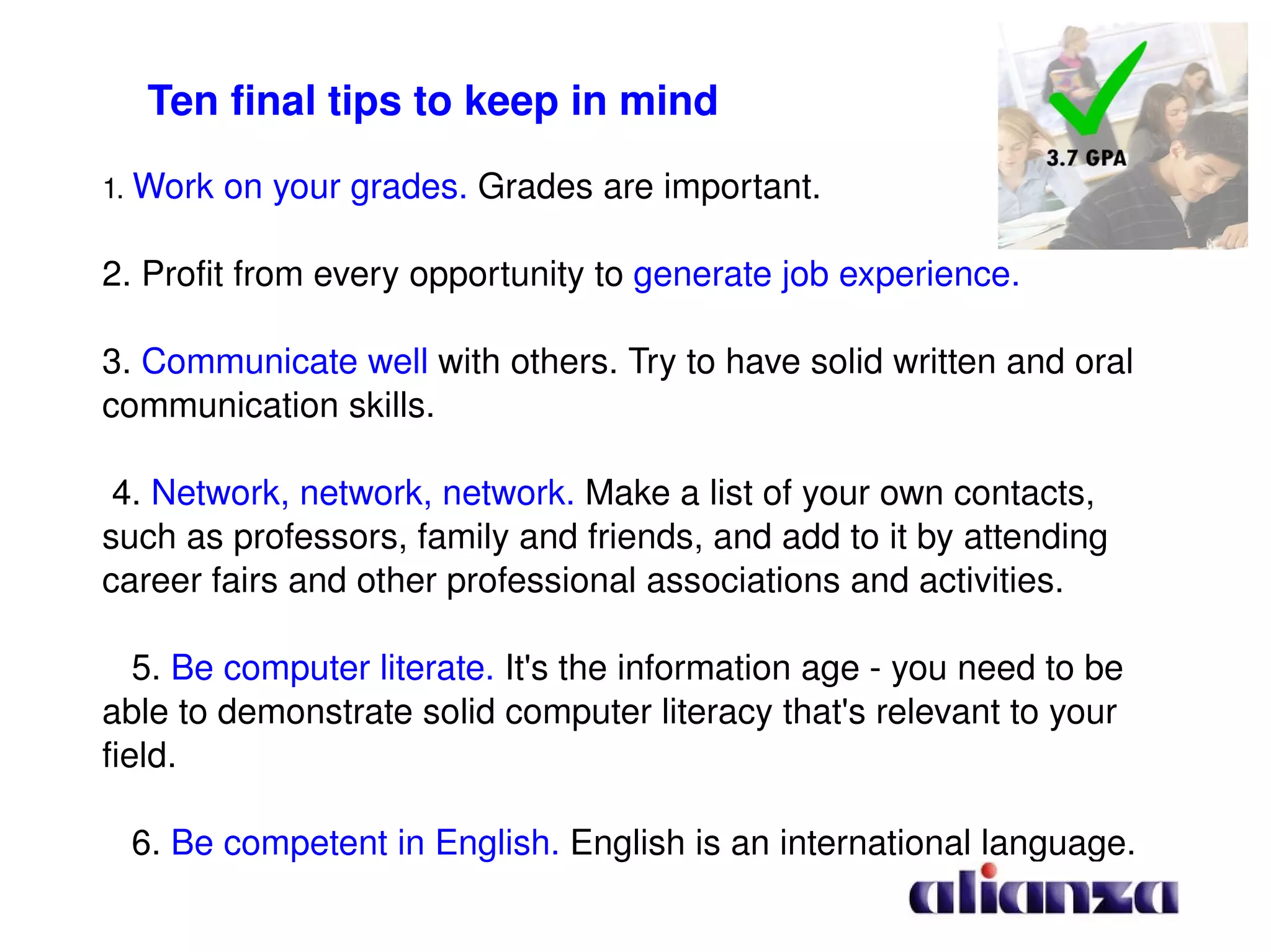 Thinking skills Time and resource management 