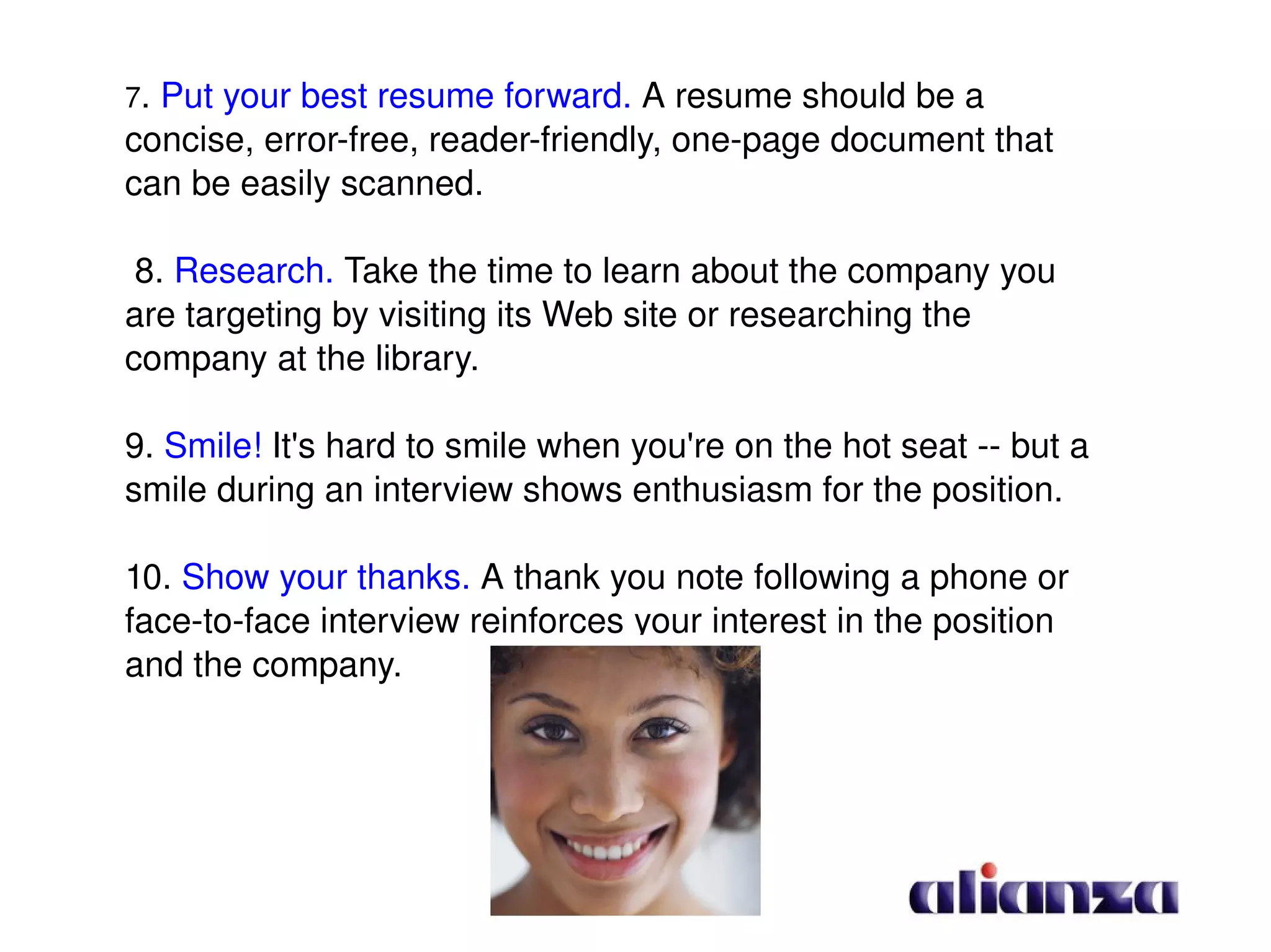 Interpersonal skills (team work) 