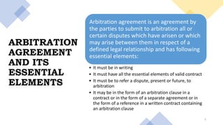 THE ARBITRATION AND CONCILIATION ACT 1996 | PPTX