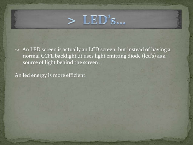 LCD LED PRESENTATION | PPTX