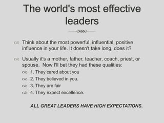 Presentation leadership