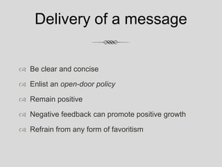 Presentation leadership