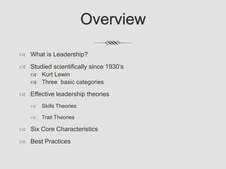 Presentation leadership