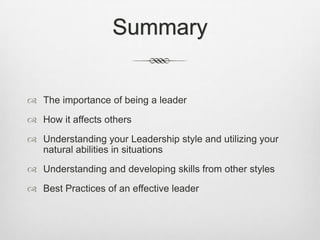 Presentation leadership