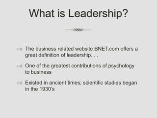 Presentation leadership