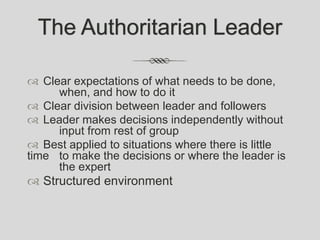 Presentation leadership