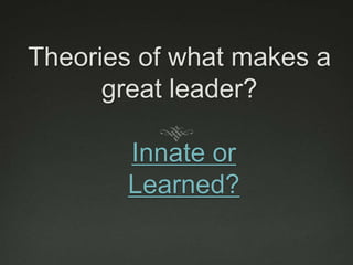 Presentation leadership