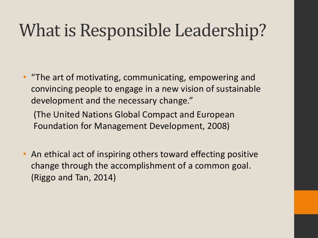 Responsible Leadership