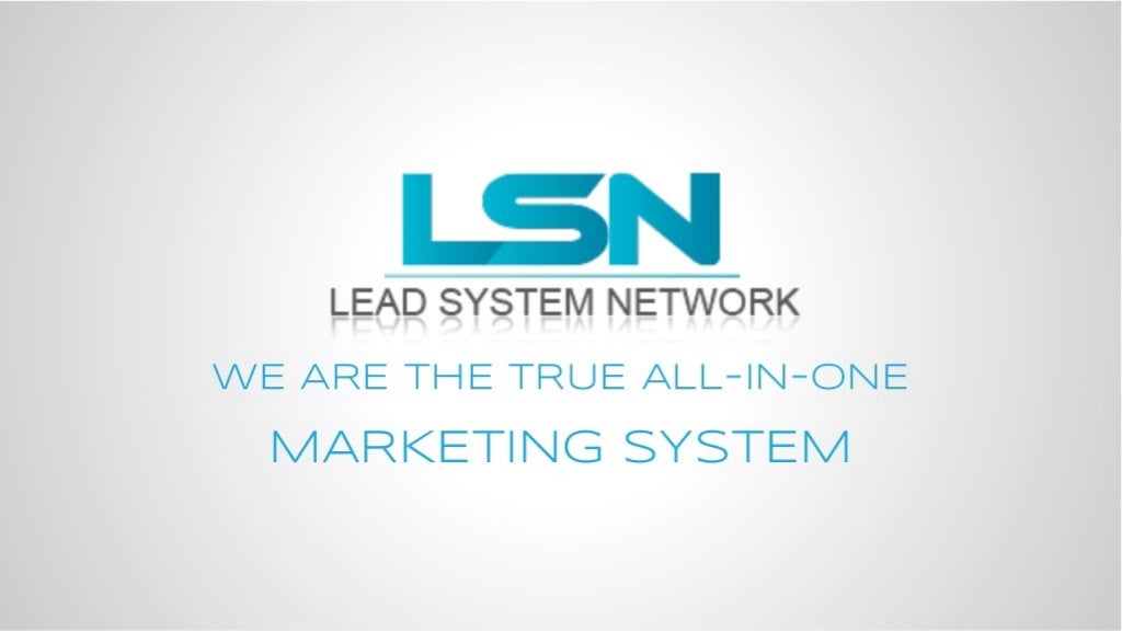 Lead Network System (LSN) Tools and Affiliate Plan Overview Presentat…