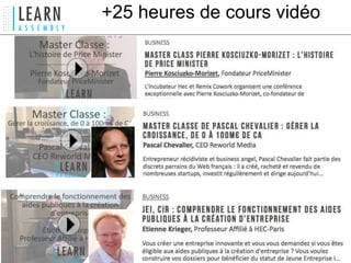 +25 heures de cours vidéo
 