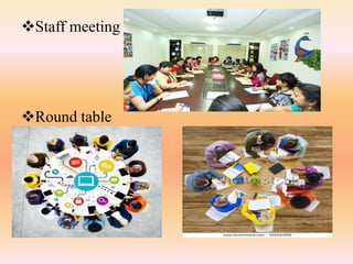 Staff meeting
Round table
 